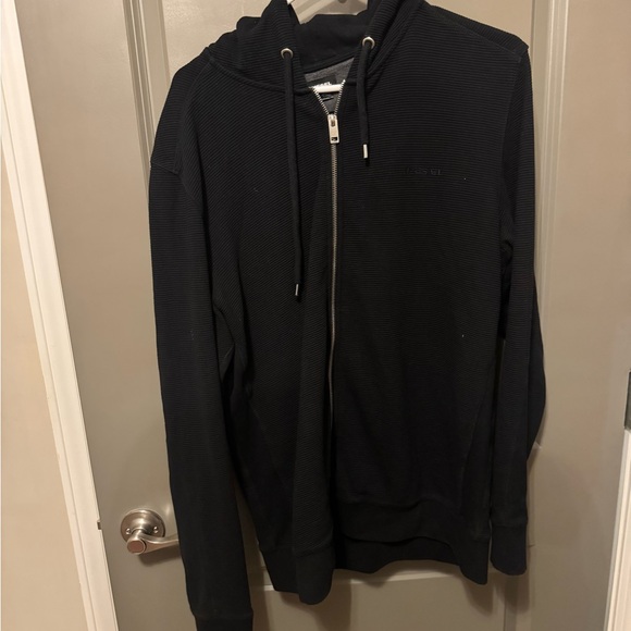 Diesel Black Zip Up Sweater - Picture 1 of 5